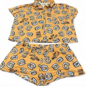 Halloween two piece PJ set size L worn once